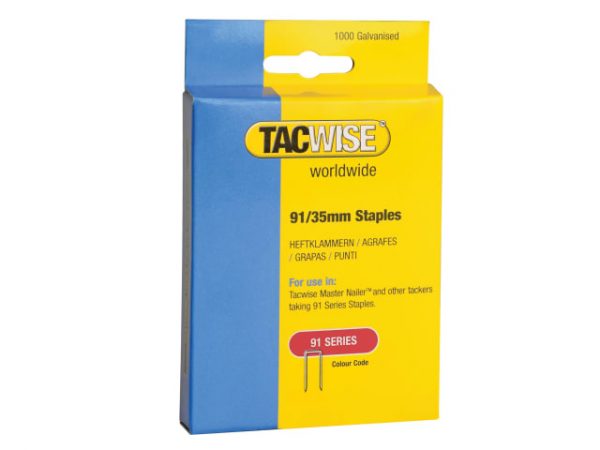 91 Narrow Crown Staples 35mm - Electric Tackers Pack 1000 TAC0746