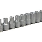 M1210 Socket Clip Rail Set of 9 External TORX 1/2in Drive TENM1210
