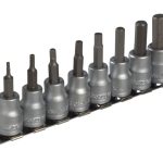 M3811 Socket Clip Rail AF Hex Set of 8 3/8in Drive TENM3811