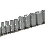 M3814 Socket Clip Rail TX-E Set of 10 3/8in & 1/4in Drive TENM3814