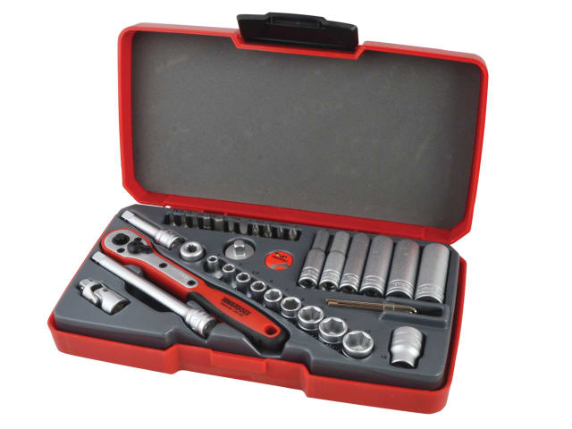T1436 Socket Set of 36 Metric 1/4in Drive TENT1436