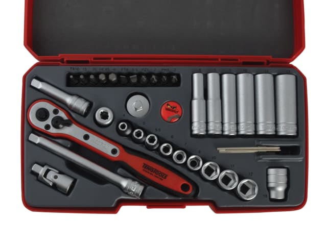 T1436 Socket Set of 36 Metric 1/4in Drive TENT1436 - Image 2