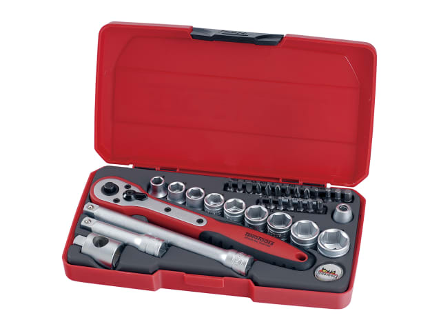 T3834 Socket & Bit Set of 34 Metric 3/8in Drive TENT3834
