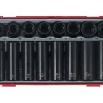 TT9116 Regular/Deep Impact Socket Set -  16 Piece- 1/2in Drive TENTT9116