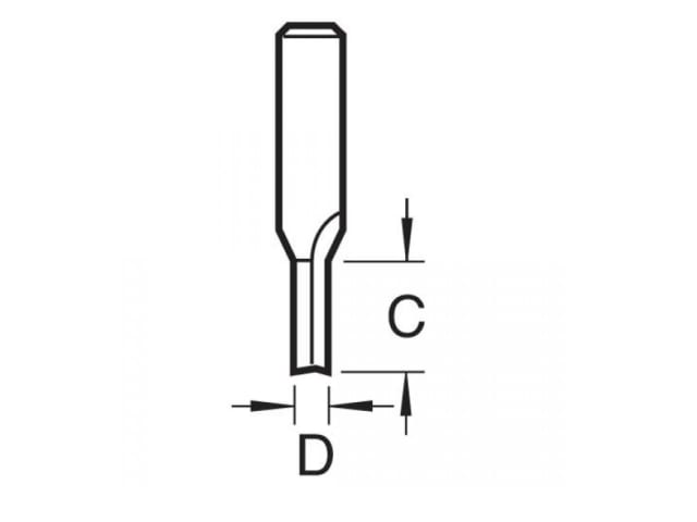 3/2 x 1/2 TCT Two Flute Cutter 6.0 x 16mm TRE3212TC - Image 2