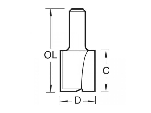 4/70 x 1/4 TCT Two Flute Cutter 25.0 x 25mm TRE47014TC - Image 2