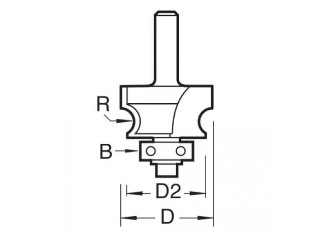 9/74 x 1/2 TCT Bearing Guided Corner Bead Cutter 9.5 Radius TRE97412TC - Image 4