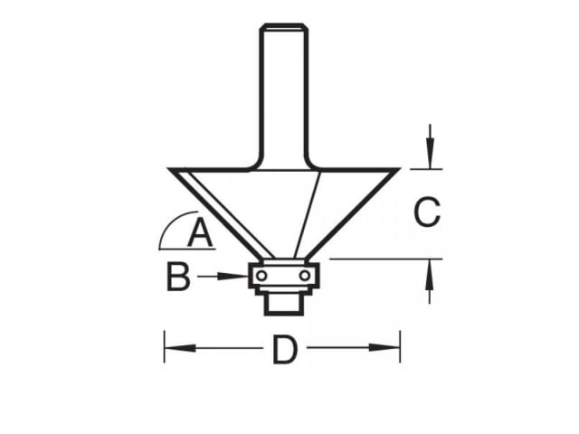 C049 x 1/4 TCT Bearing Guided Chamfer 45° 12.7 x 32mm TREC04914TC - Image 2