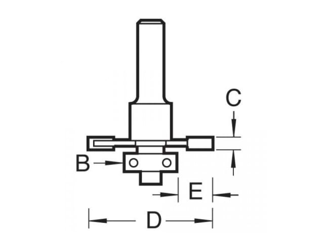 C145 x 1/4 TCT Bearing Guided Slotting Cutter 6.3mm TREC14514TC - Image 2