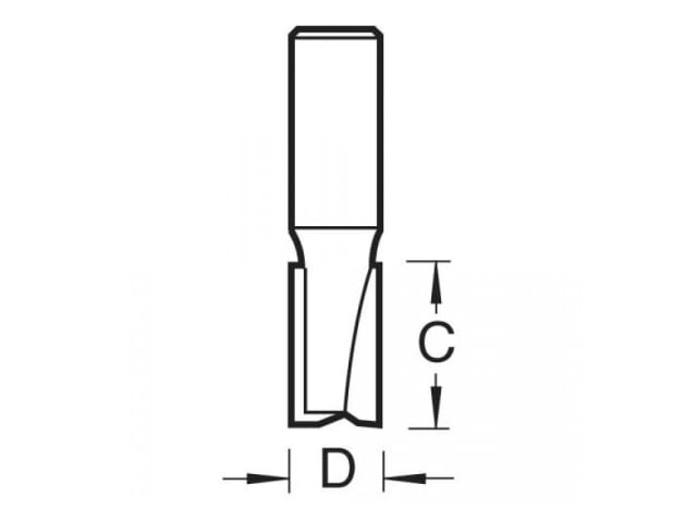TR37 x 1/2 TCT Two Flute Cutter Long Shank 12 x 63mm TRETR3712TC - Image 2