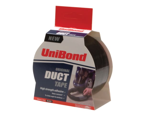 Duct Tape 50mm x 25m Black UNI1517009