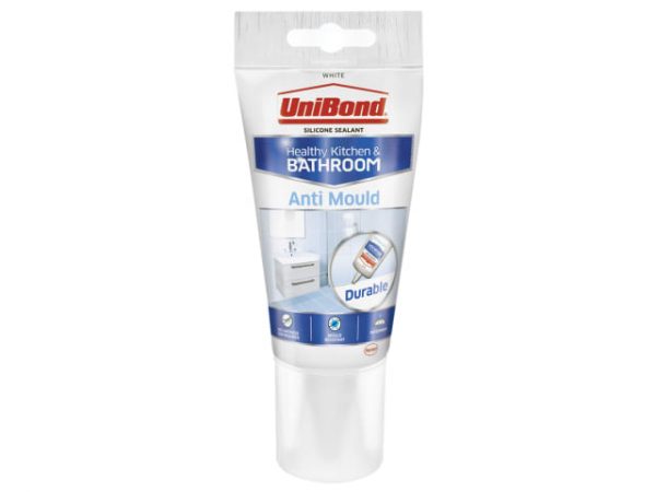Anti-Mould Kitchen & Bathroom Sealant Tube White 147g UNI2079321