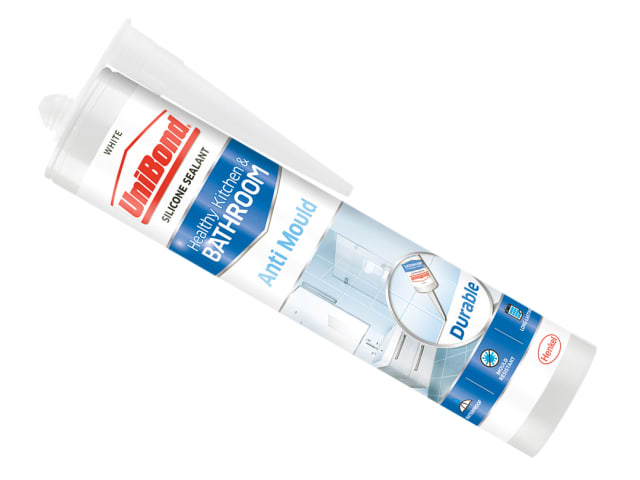Anti-Mould Kitchen & Bathroom Sealant Cartridge White 274g UNI2079356