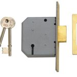 2177 3 Lever Mortice Deadlock Satin Chrome 77.5mm 3in Visi UNNY2177SC30