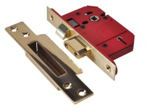 StrongBOLT 2200S BS 5 Lever Mortice Sashlock Satin Brass 68mm Box UNNJ2200SP25