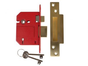 StrongBOLT 2200S BS 5 Lever Mortice Sashlock Satin Brass 81mm Box UNNJ2200SP30