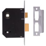 2294 Mortice Bathroom Lock Chrome Finish 76mm 3in Box UNNJ2294CH30