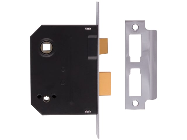 2294 Mortice Bathroom Lock Polished Brass 76mm 3in Box UNNJ2294PL30