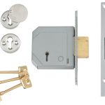 3G114E 5 Lever Mortice Deadlock C-Series 80mm 3in Satin Brass UNNV3G114B80