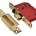 StrongBOLT 2205S 5 Lever Mortice Sashlock Polished Brass 68mm 2.5in Visi UNNY2205PB25