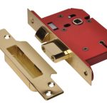 StrongBOLT 2205S 5 Lever Mortice Sashlock Polished Brass 81mm 3in Visi UNNY2205PB30