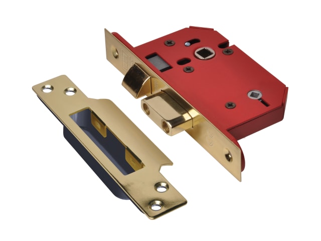 StrongBOLT 22WCS Mortice Bathroom Lock Polished Brass 81mm 3in Visi UNNY22WCPB30