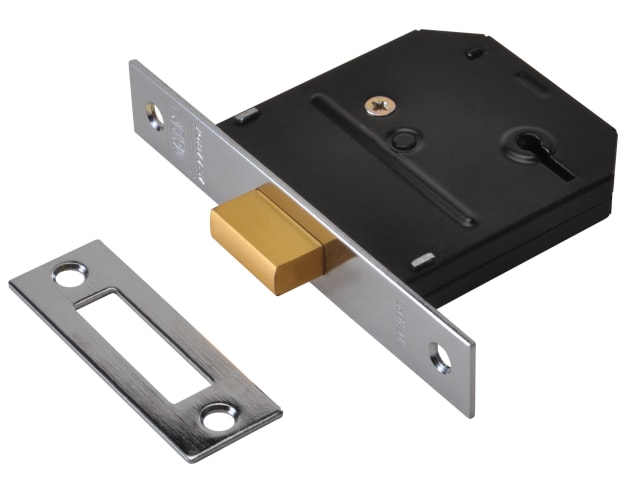 ES-DL Essentials 3 Lever Mortice Deadlock Chrome 79mm 3in Visi UNNYESDLCH30