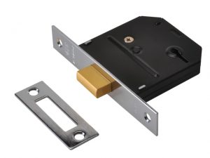 ES-DL Essentials 3 Lever Mortice Deadlock Polished Brass 65mm 2.5in Visi UNNYESDLPB25