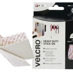 VELCRO® Brand Heavy-Duty Stick On Tape 50mm x 1m White VEL60242