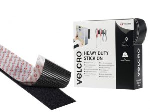 VELCRO® Brand Heavy-Duty Stick On Tape 50mm x 5m Black VEL60243
