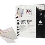 VELCRO® Brand Heavy-Duty Stick On Tape 50mm x 5m White VEL60244