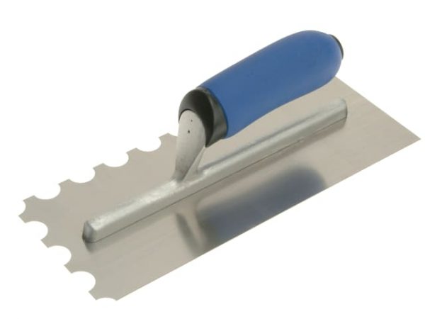 Professional Notched Adhesive Trowel 20mm Stainless Steel 11 x 4.1/2in VIT102906