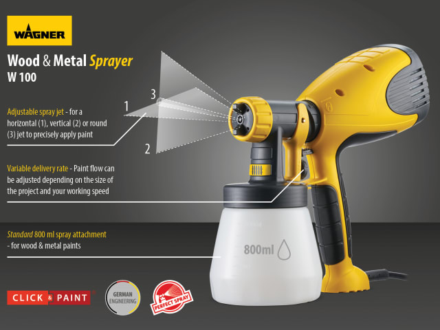 W 100 Wood & Metal Sprayer 280W 240V WAGW100 - Image 2
