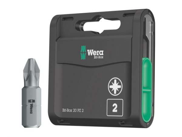 Bit-Box 20 H Extra Hard Bits PZ2 x 25mm -  20 Piece WER057760