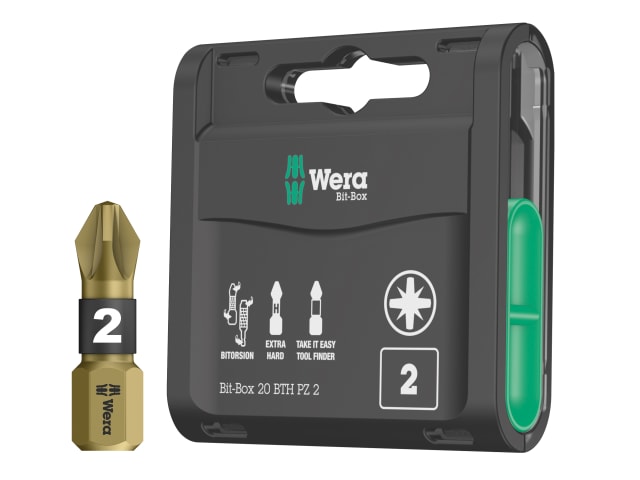 Bit-Box 20 BTH BiTorsion Extra Hard Bits PZ2 x 25mm - 20 Piece WER057762
