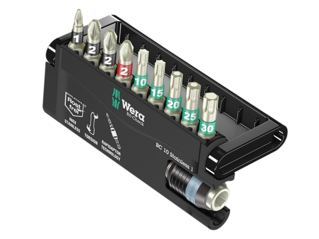 Bit-Check 10 Stainless 1 SB Set - 10 Piece - Carded WER073630