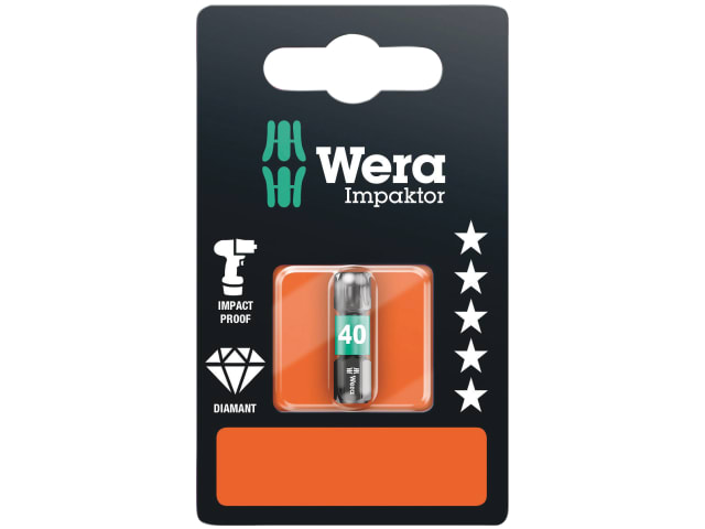 867/1 Impaktor Insert Bit TORX TX40 x 25mm Carded WER073927 - Image 2