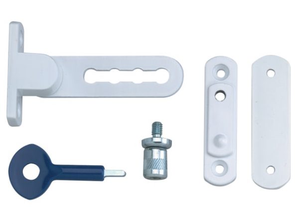 P117 Ventilation Window Lock White Finish Pack of 2 YAL2P117WE