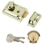 P77 Traditional Nightlatch 60mm Backset Brasslux Finish Visi YALP77BLX