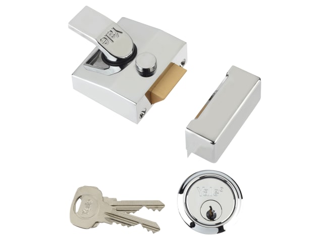 85 Deadlocking Nightlatch 40mm Backset Chrome Finish Box YAL85CHCH