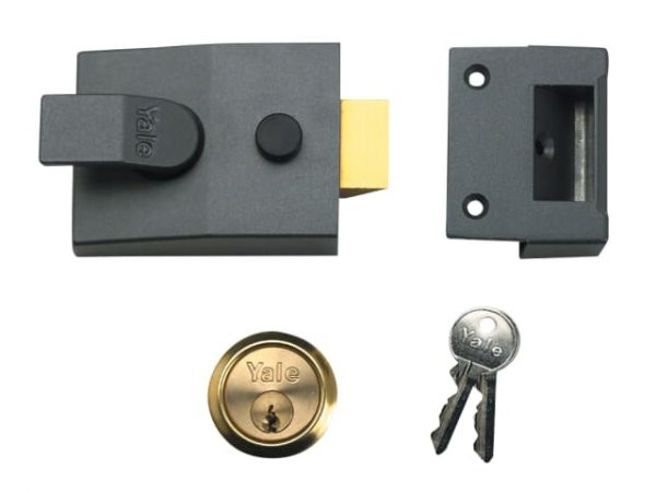 88 Standard Nightlatch 60mm Backset DMG Finish Satin Chrome Cylinder Box YAL88DMGSC
