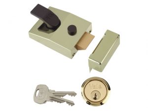 89 Deadlock Nightlatch 60mm Backset Brasslux Finish Box YAL89BLX
