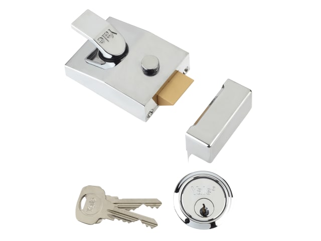 89 Deadlock Nightlatch 60mm Backset Chrome Finish Box YAL89CH