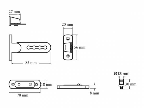 P117 Ventilation Window Lock White Finish Pack of 1 YALP117WE - Image 2