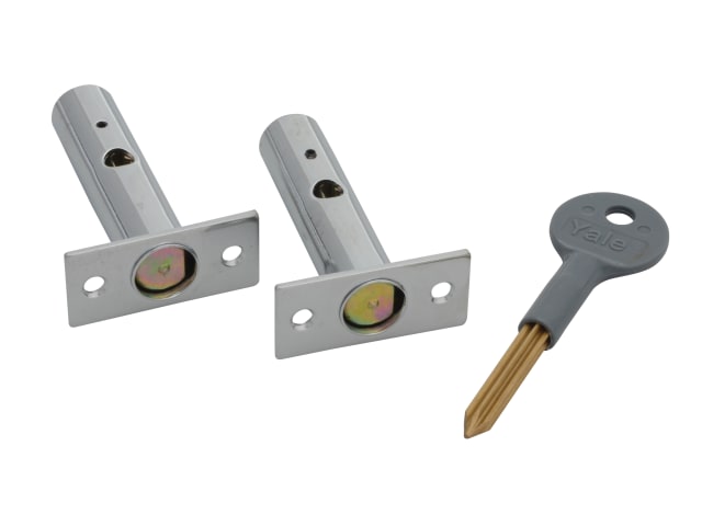 PM444 Door Security Bolts Polished Chrome Finish Visi of 2 YALP2PM444CH