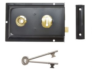 P334 Rim Lock Black Finish 156 x 104mm Visi YALP334BK