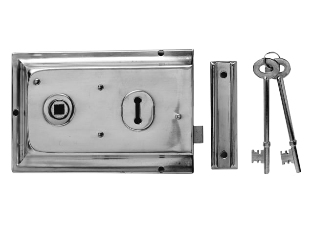 P334 Rim Lock Chrome Finish 156 x 104mm Visi YALP334CH