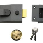 P89 Deadlock Nightlatch 60mm Backset DMG Finish Satin Chrome Cylinder Visi YALP89DMGSC