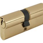 Euro Double Cylinder Kitemark 35 x 35 (80mm) Polished Brass Visi YALPKM3535PB