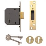PM552 5 Lever Mortice Deadlock 80mm 3in Polished Brass YALPM552PB30